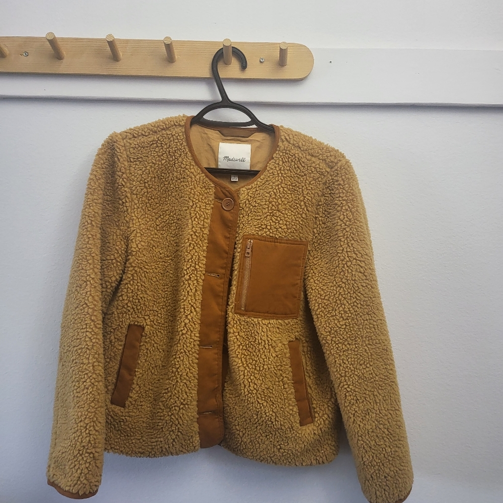 Madewell chasnut sherpa coat jacket
